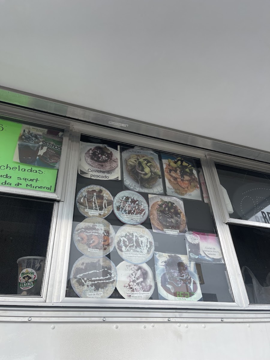 Mariscos El Kora de Nayarit | Food Truck menu board