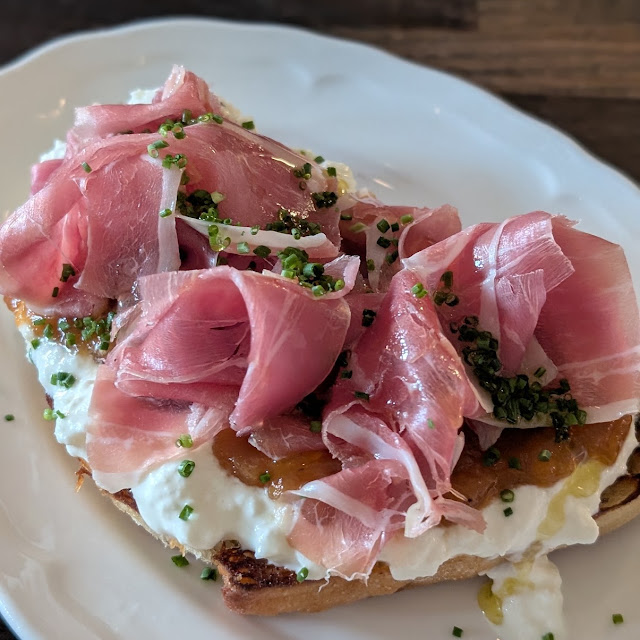Prosciutto and Burrata Crostini