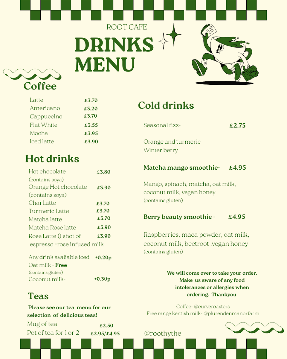 root hythe menu board
