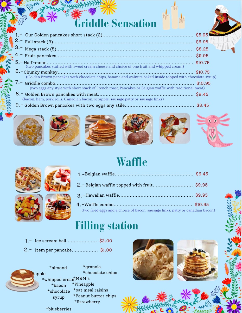 Mi Pueblito menu board
