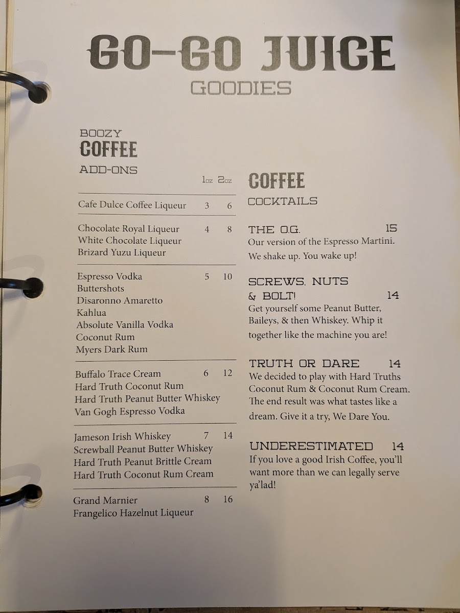 Butcher and Barrel menu board