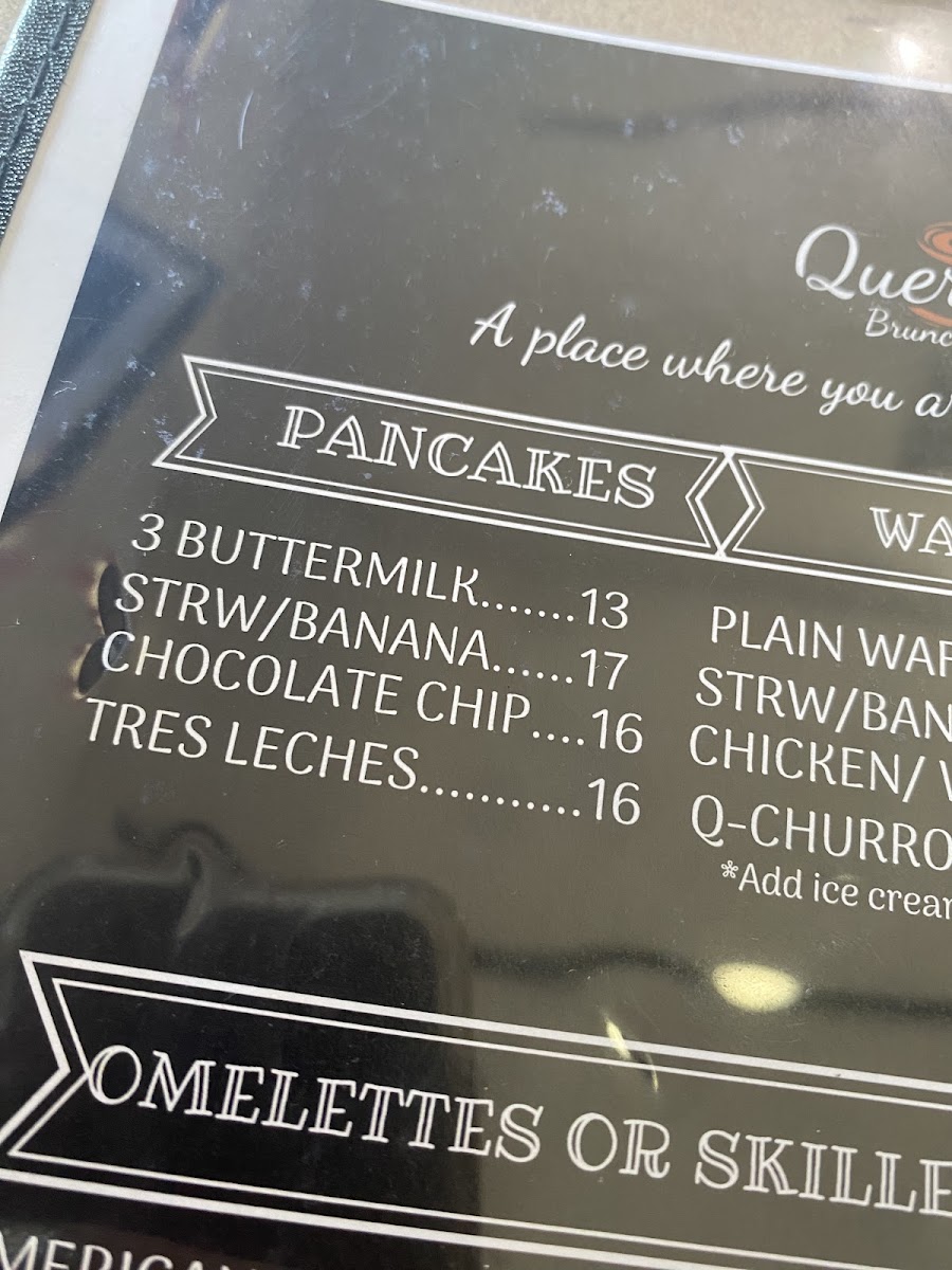 Querencia Brunch menu board