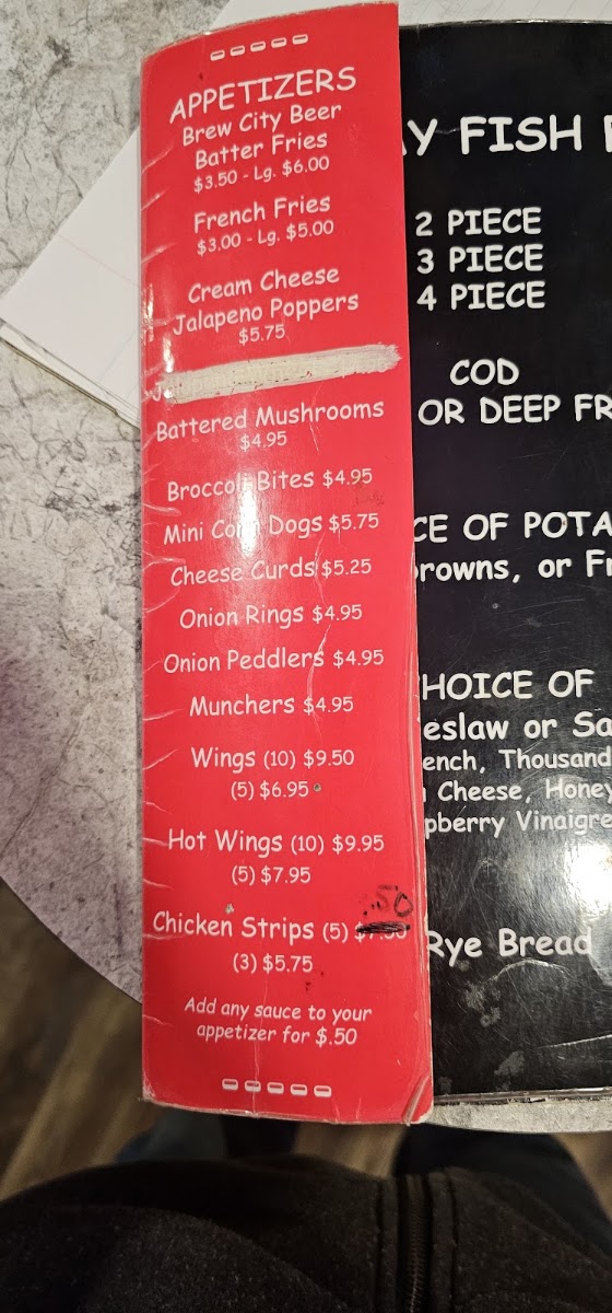 Lockwood's Longshot menu board