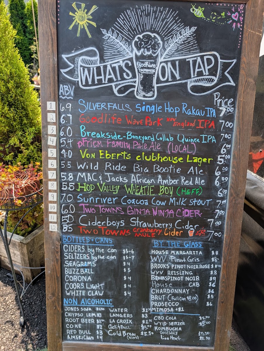 Lottie's Pad Thai Food Cart menu board