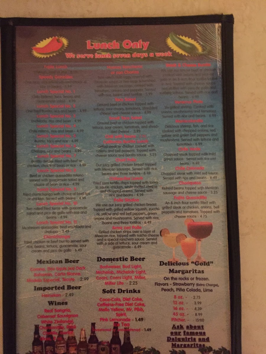 My Jalapeño menu board