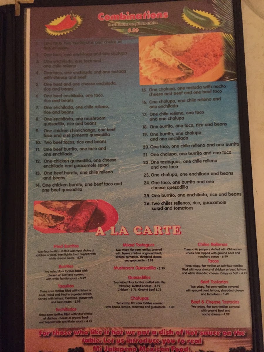 My Jalapeño menu board