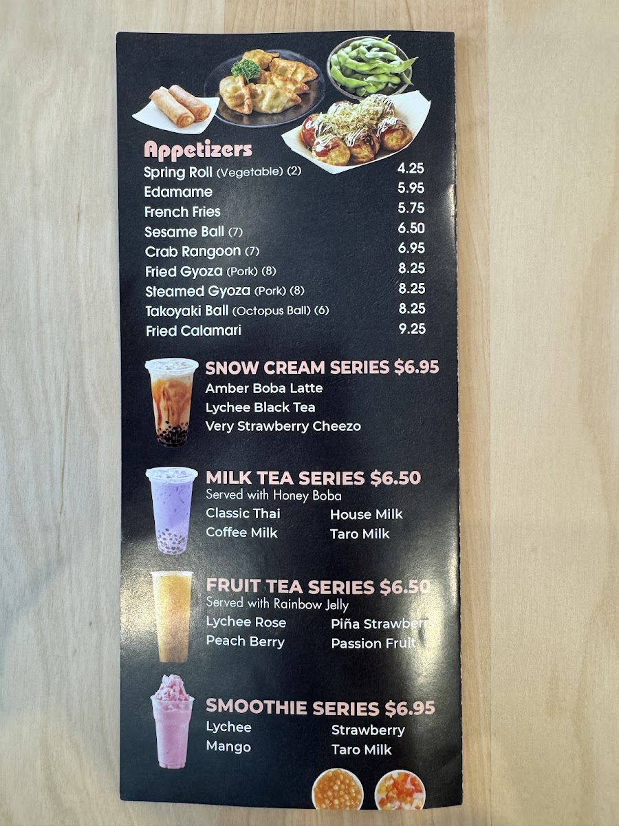 Poke 18 menu board