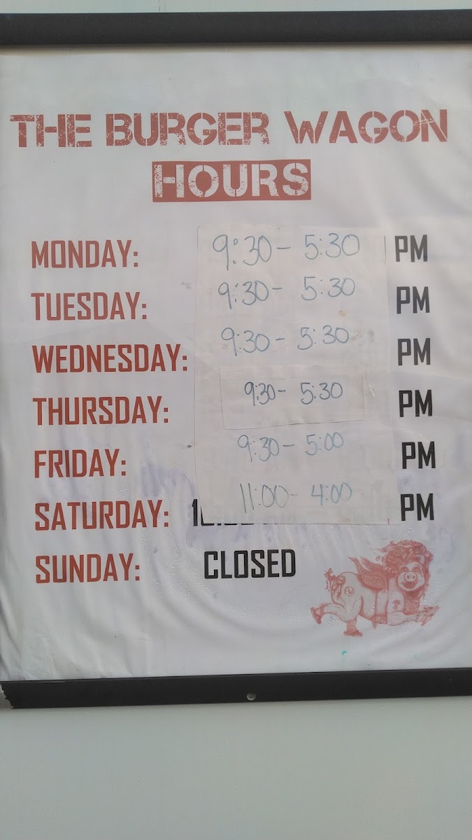Burger Wagon Sheridan Wyoming menu board