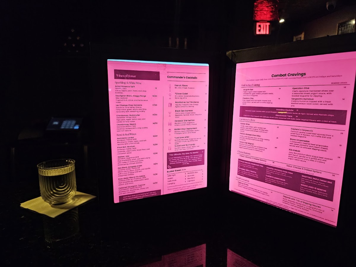 The Armory Speakeasy at The Post menu board