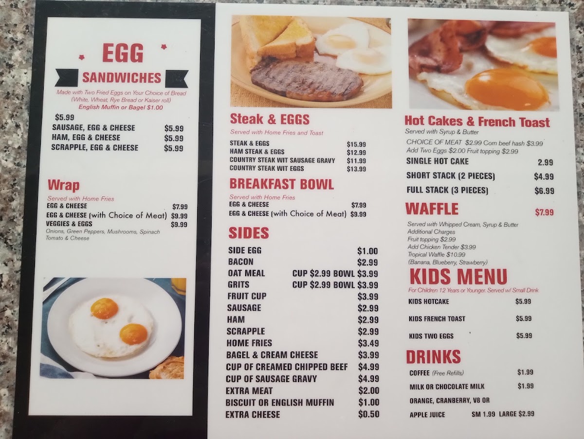 Pizza Pizzazz menu board