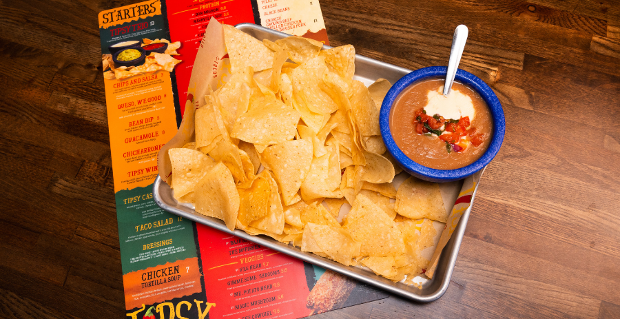 Tipsy Taco menu board