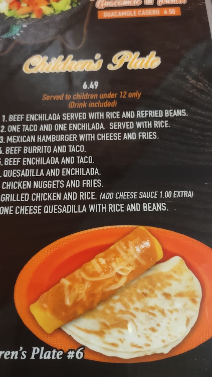 El Patrón Lincoln menu board