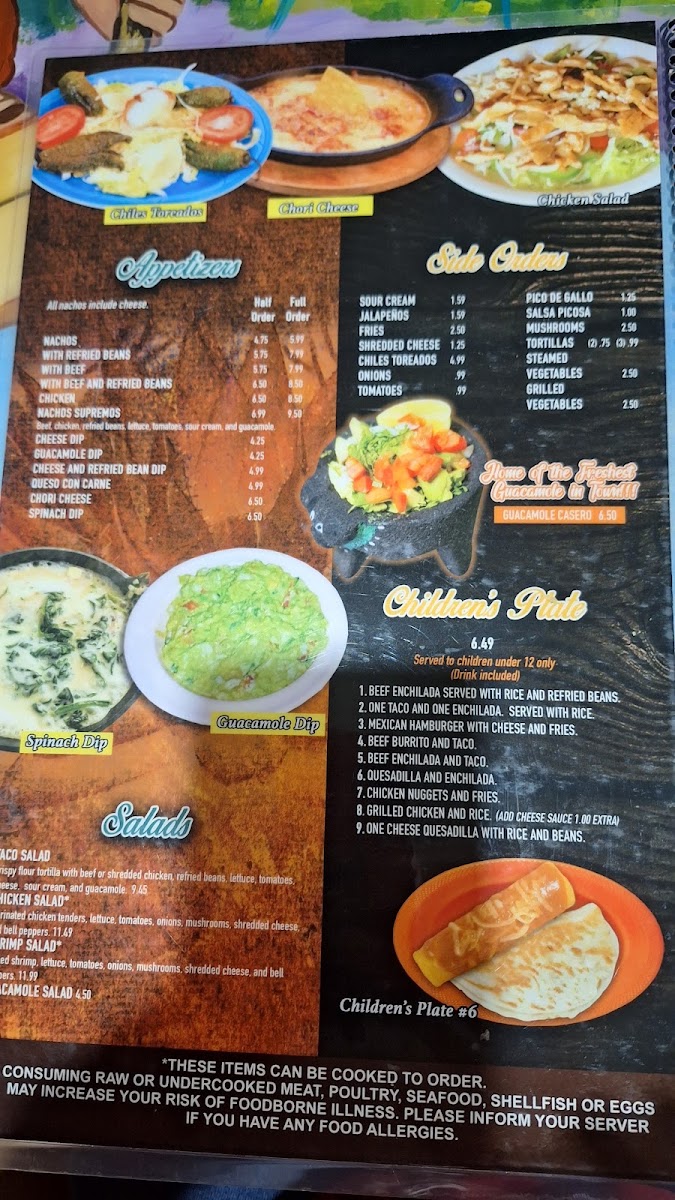 El Patrón Lincoln menu board