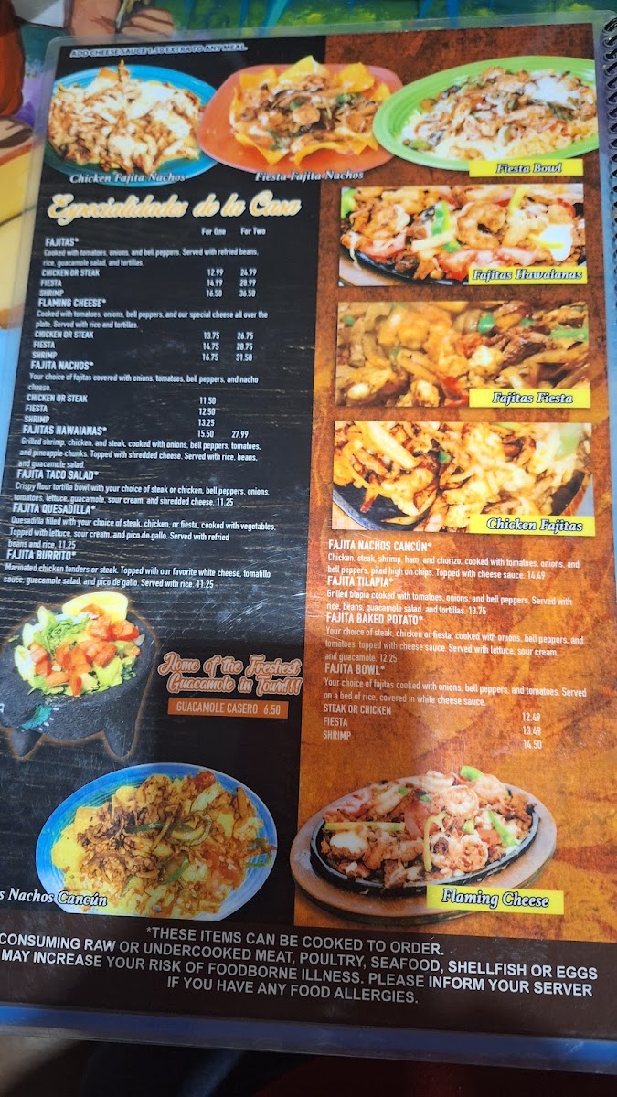 El Patrón Lincoln menu board