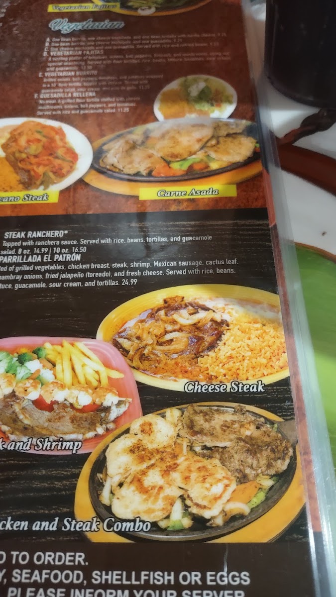 El Patrón Lincoln menu board