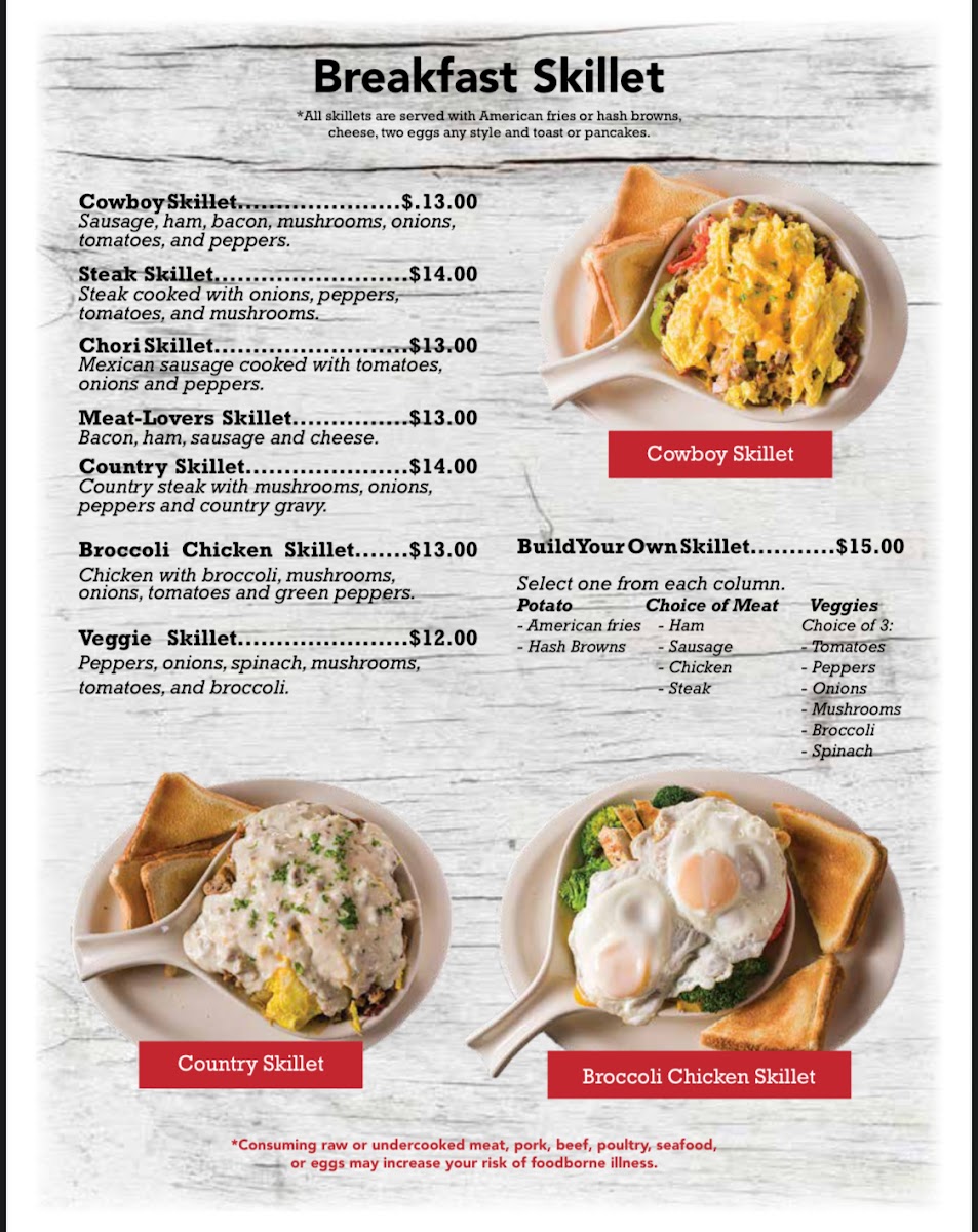 Las 3 Fronteras menu board