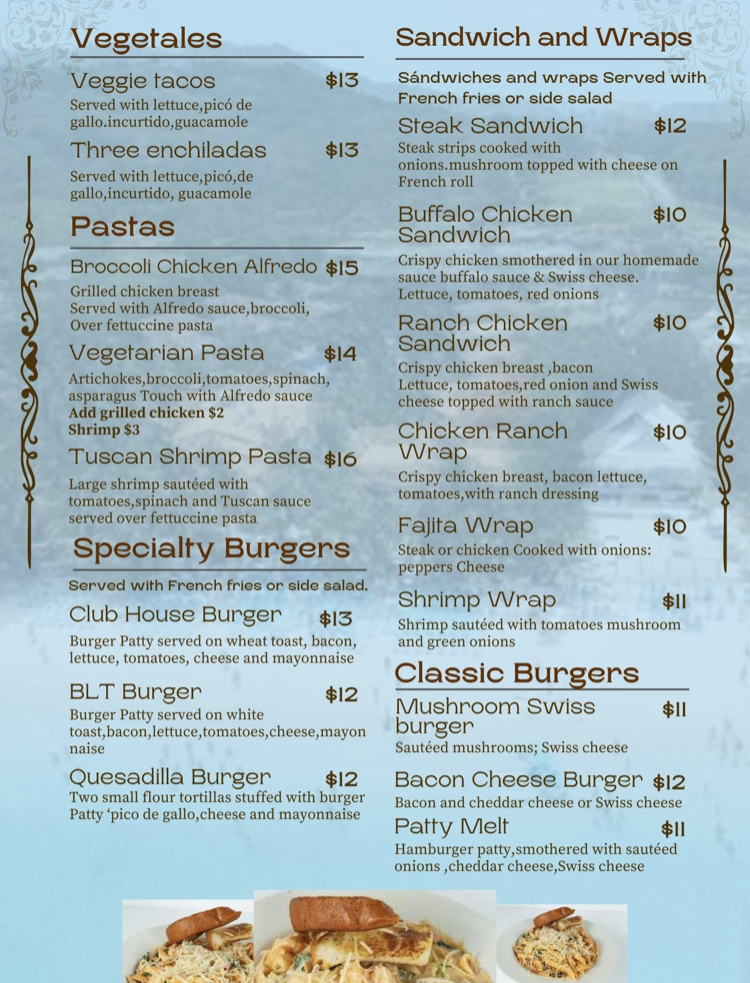 Las 3 Fronteras menu board
