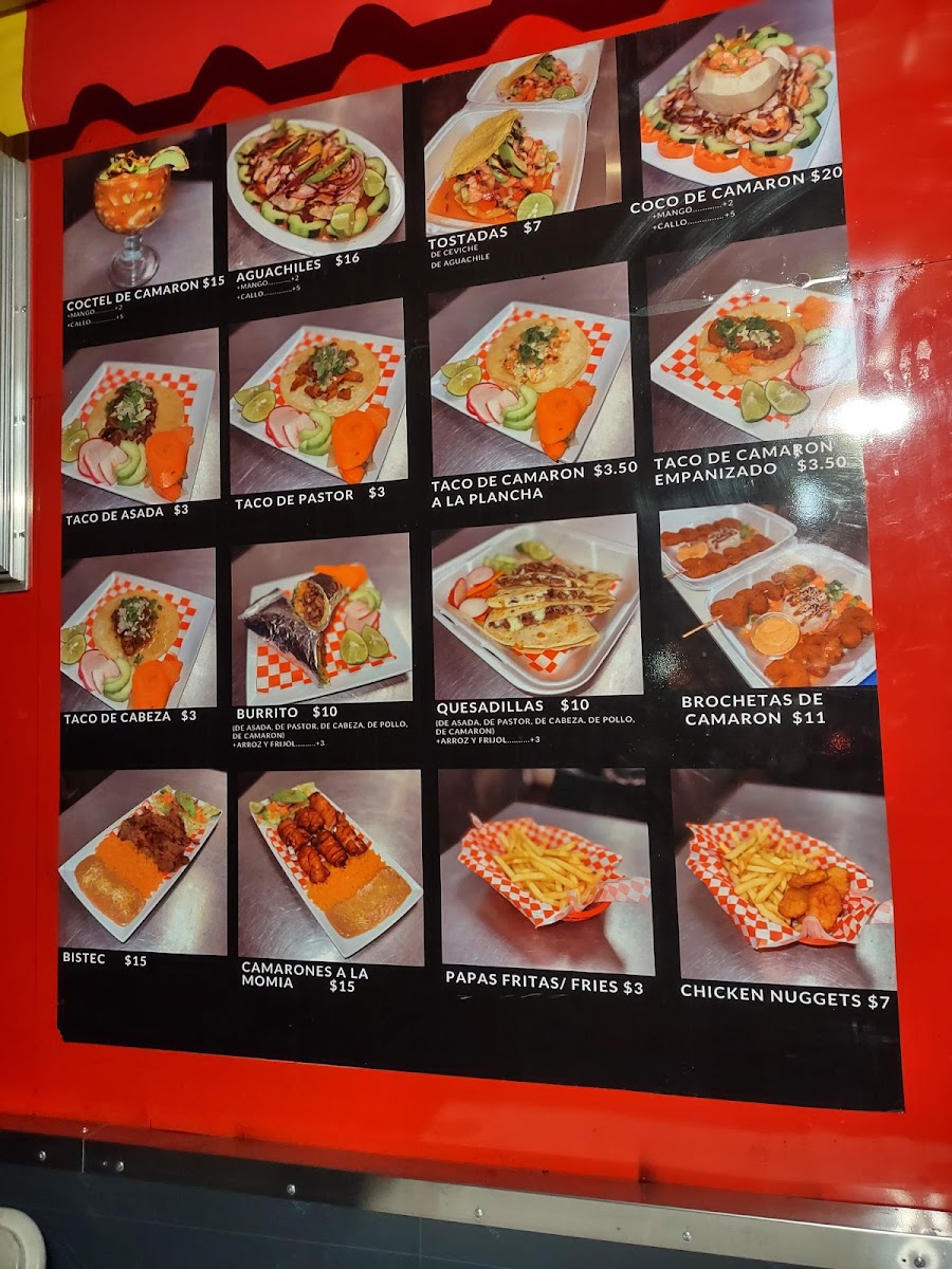 Sushi mocorito Lonchera menu board