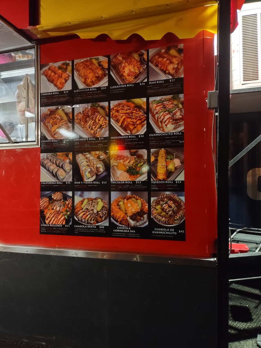 Sushi mocorito Lonchera menu board