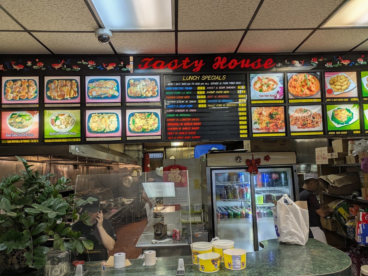 Tasty House menu board