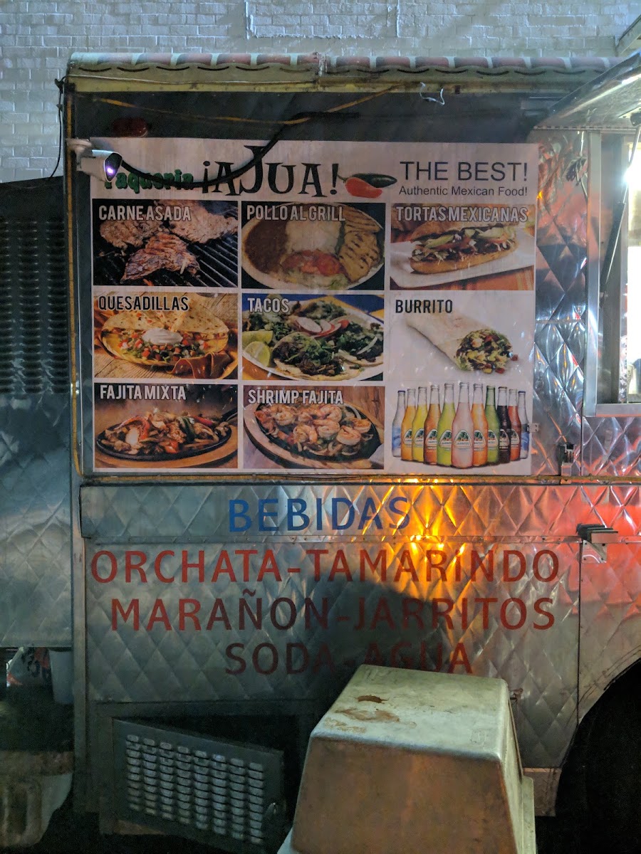 Taqueria Ajua! menu board