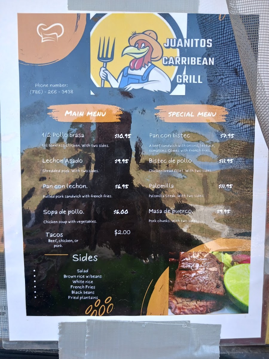 Juanitos Caribbean | Cuban menu board
