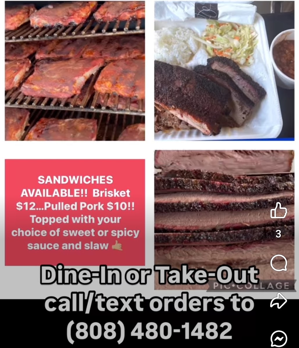 Uncle Bob’s BBQ menu board