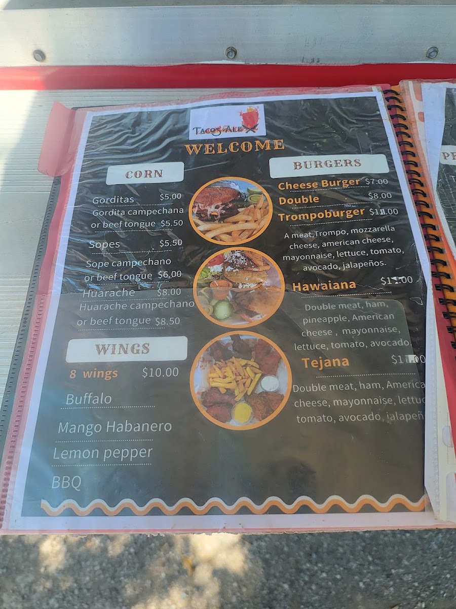 Tacos Alex | Mexican menu board