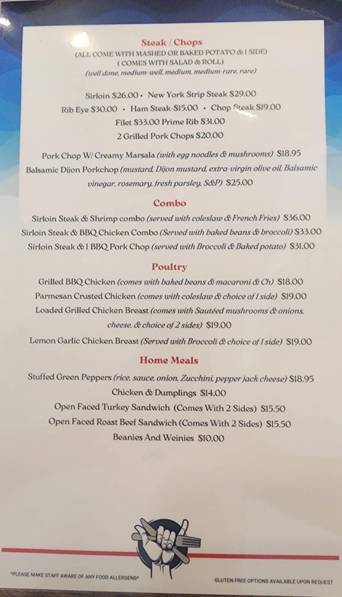 The Grubb at 34th and Asbury menu board