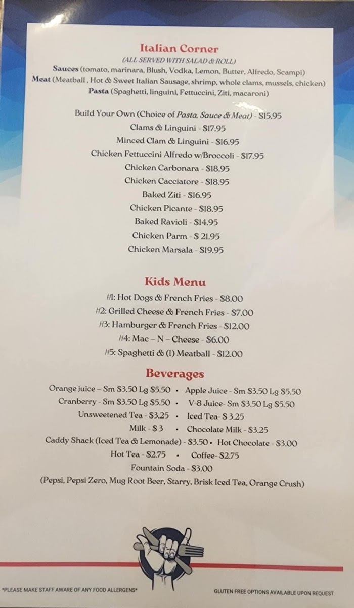 The Grubb at 34th and Asbury menu board