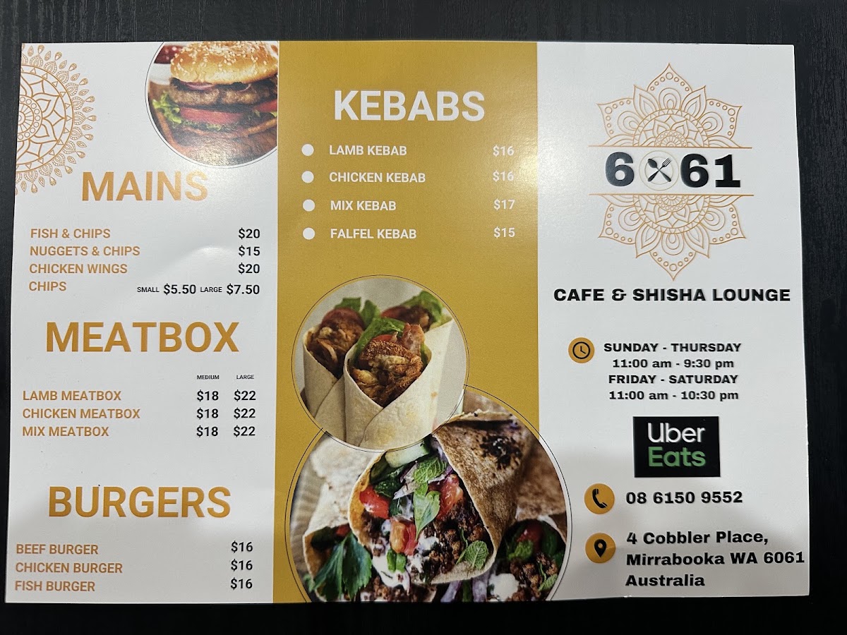 Red Sea Cafe & Shisha menu board