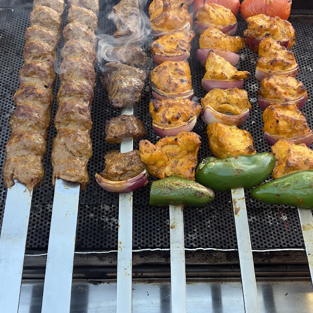 Grilled Meat Skewers with Vegetables