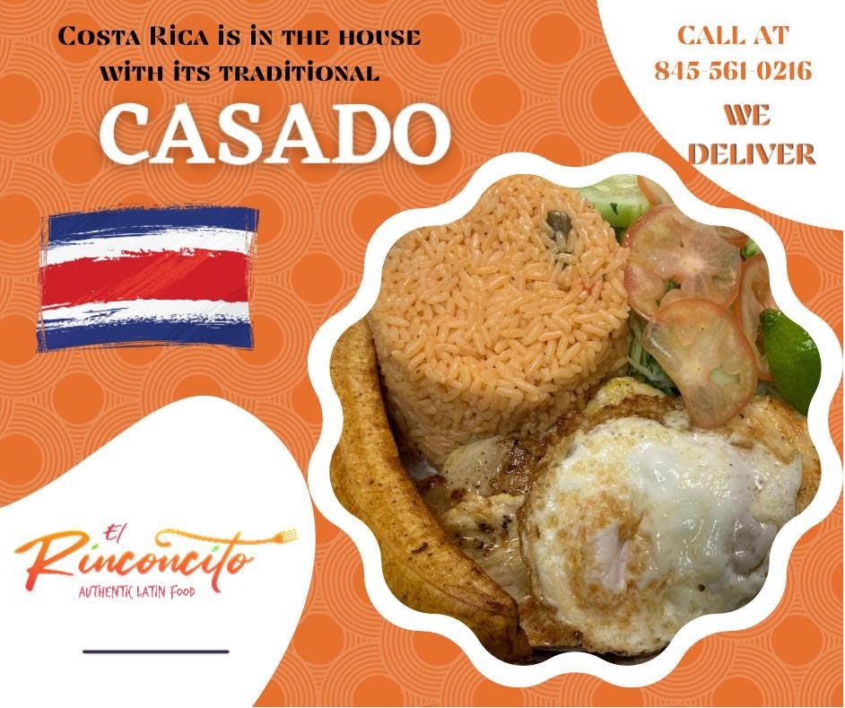 El Rinconcito Latin Food menu board