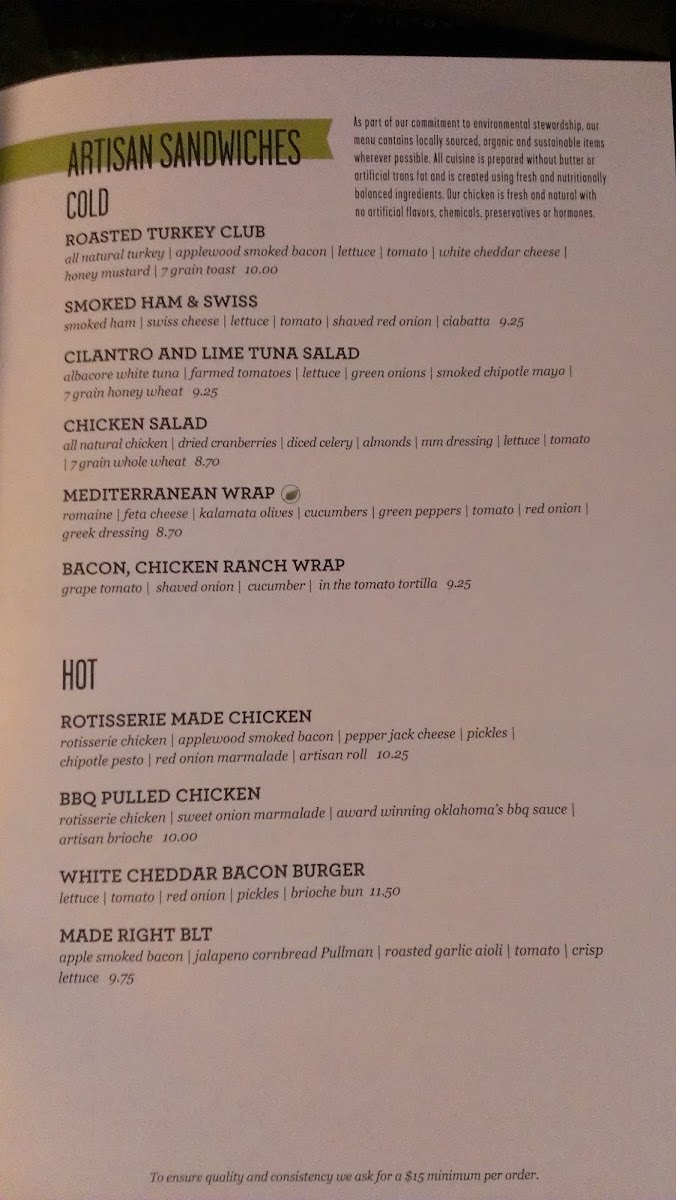 Made Market menu board