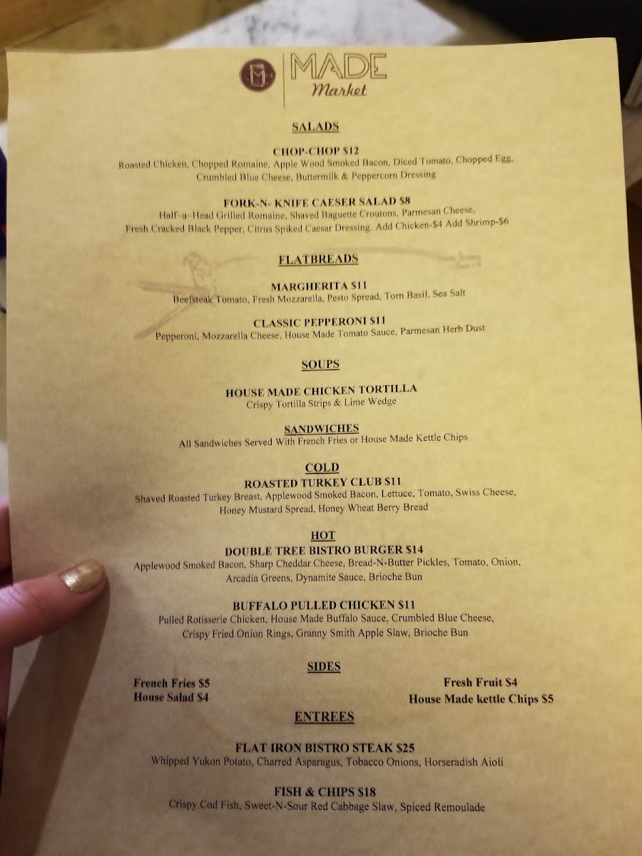 Made Market menu board