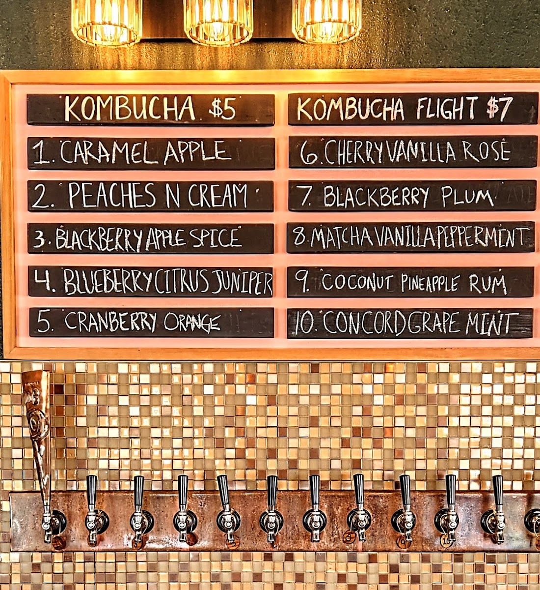 Moxie Brew menu board