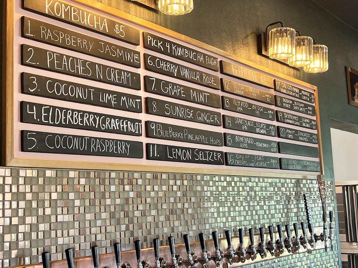 Moxie Brew menu board