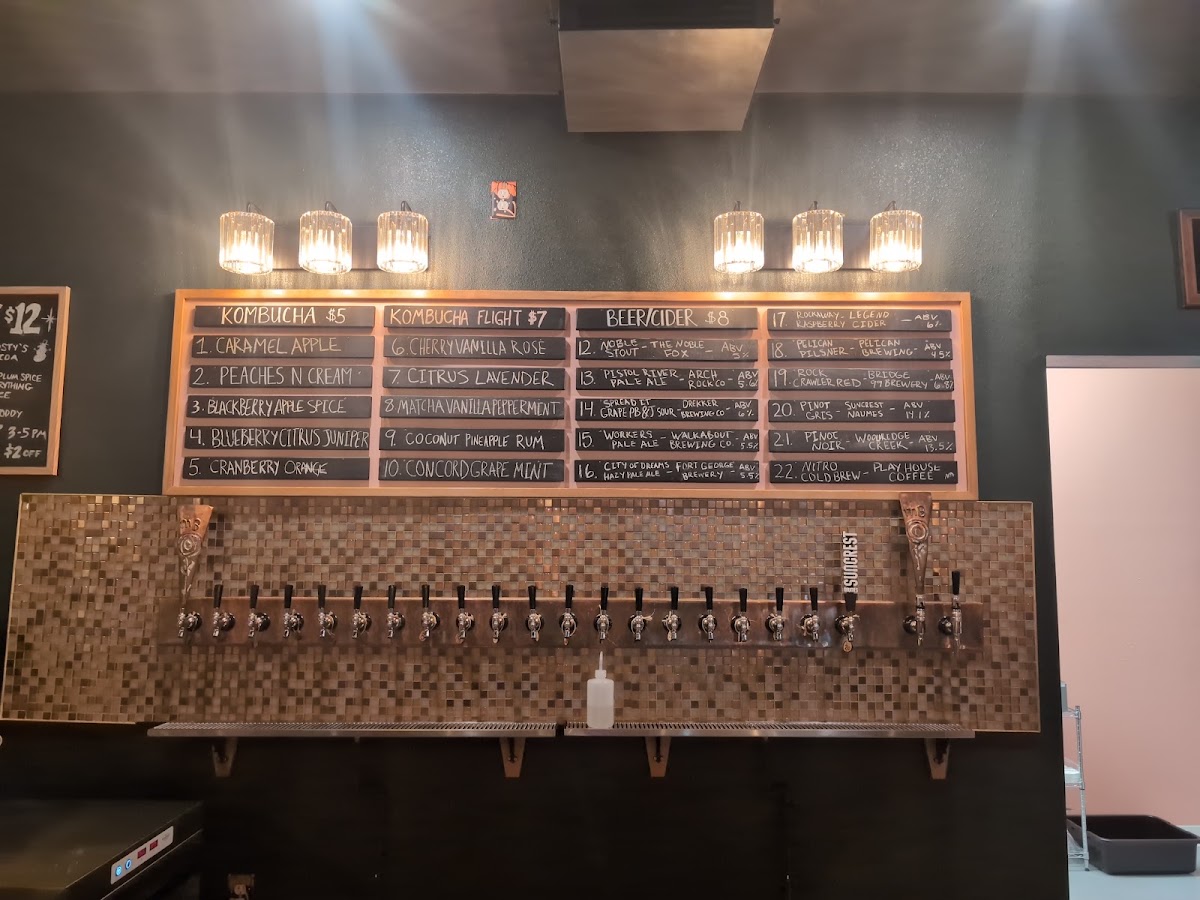 Moxie Brew menu board