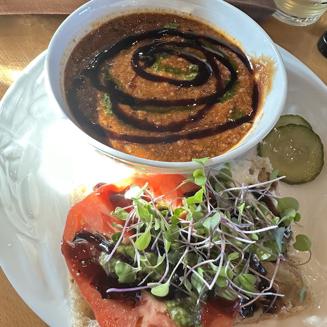 Caprese Sandwich & Roasted Tomato Soup