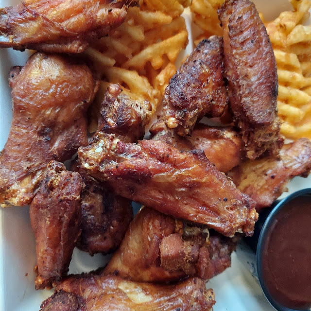 Chicken Wings and Waffle Fries