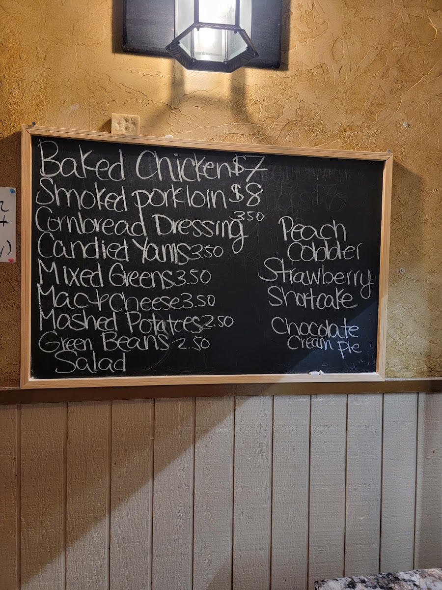 Mom's Place menu board
