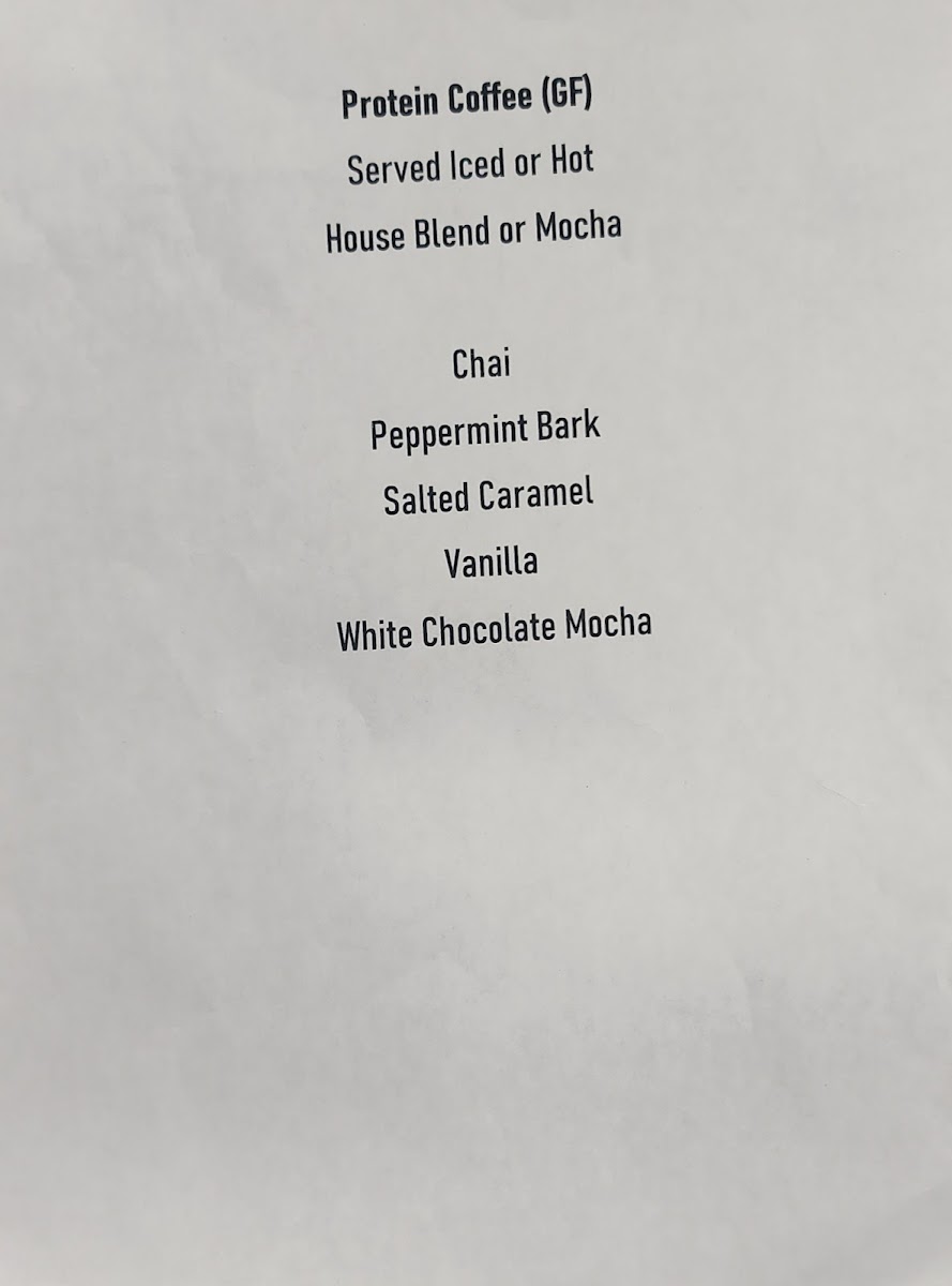 Lish Nutrition menu board