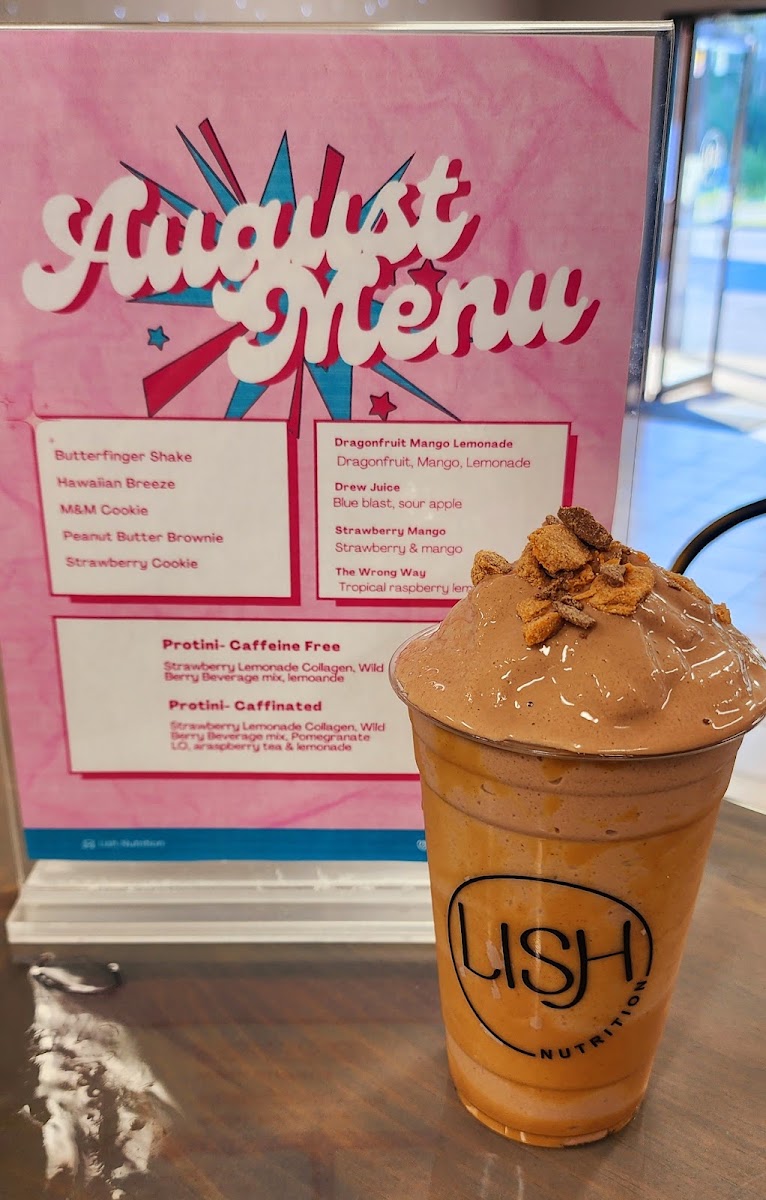 Lish Nutrition menu board