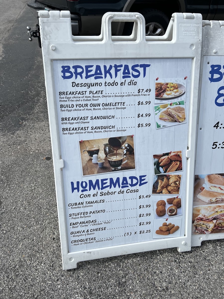 Marisol menu board
