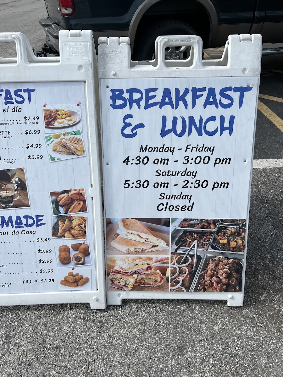 Marisol menu board