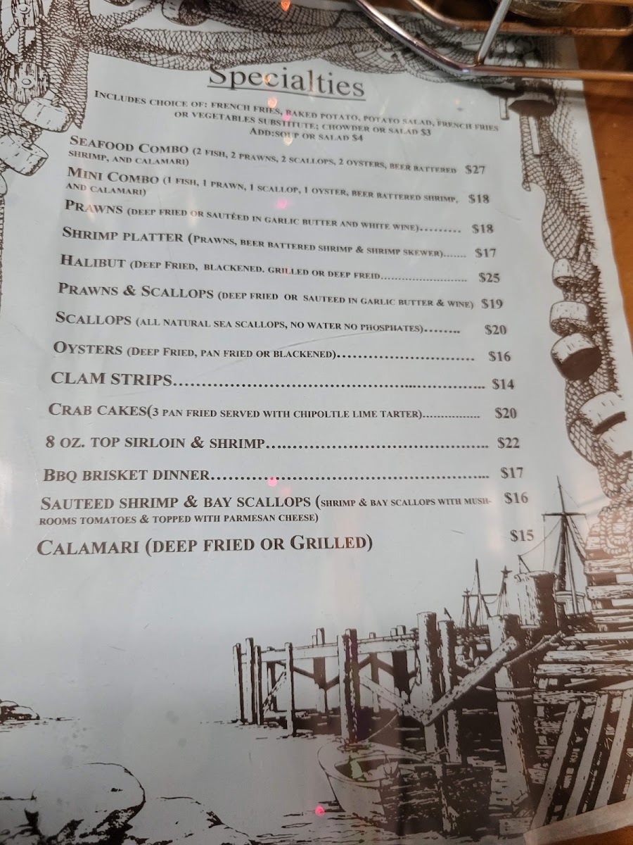 John's Grotto menu board