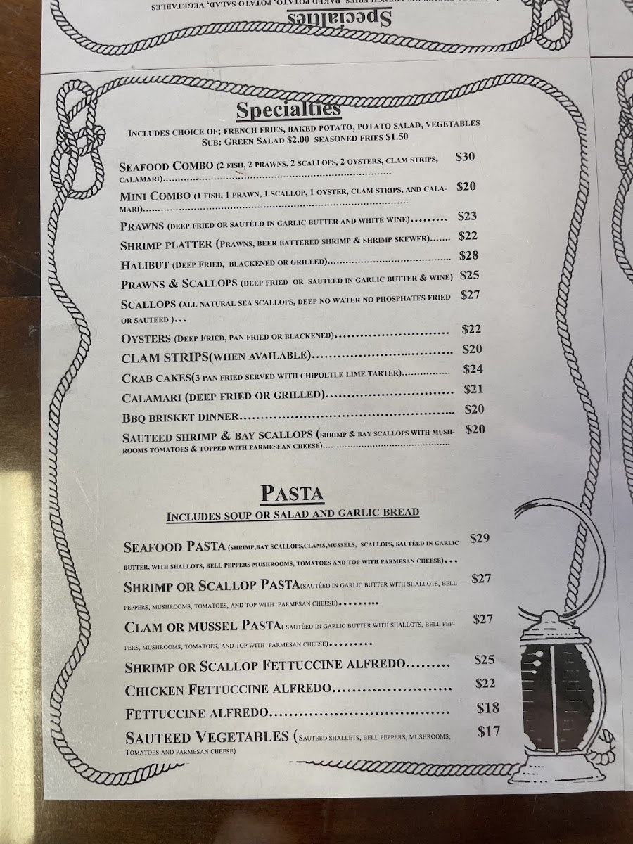 John's Grotto menu board