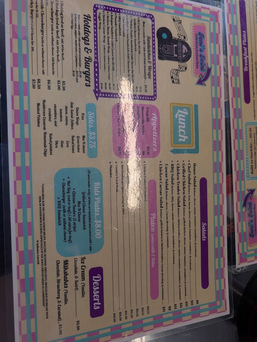 Jeni's Joint menu board
