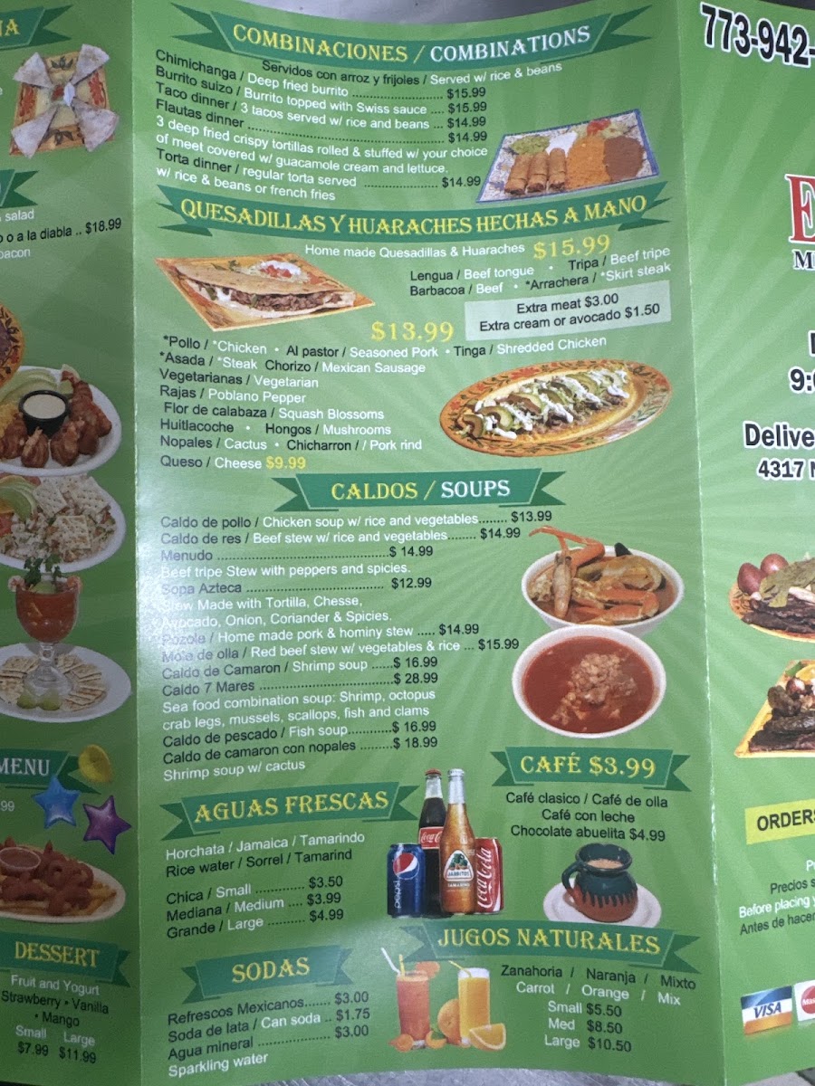 La Taqueria El Primo menu board