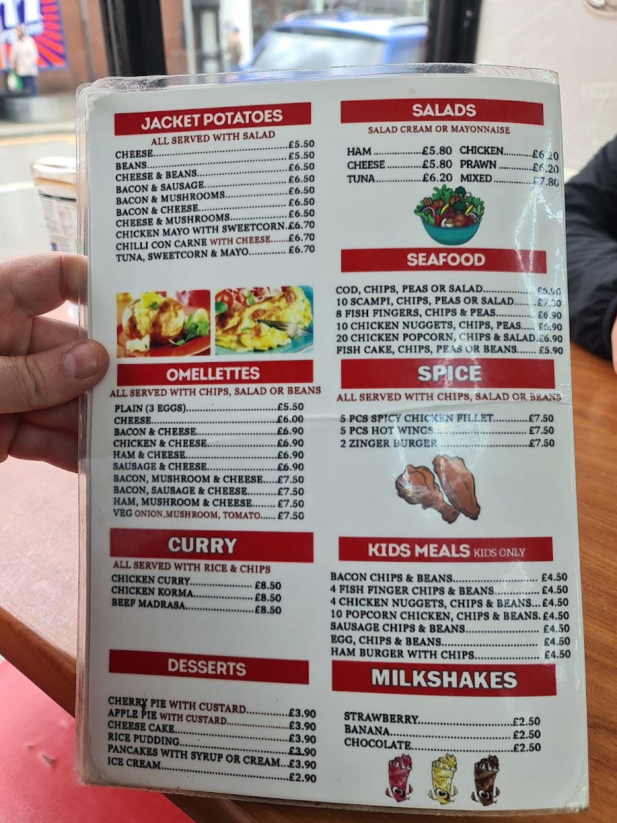 Biddulph Café menu board